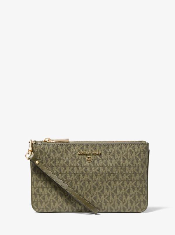 Damske Penazenky Michael Kors Medium Logo Wristlet Olivovo Zelená - Doplnky Michael Kors Outlet | QKBHZ-7309